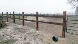 Fencing from reclaimed railway sleepers - photos 1